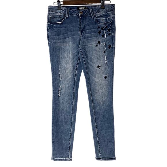 Nanette Lepore Women's Embroidered Skinny Jeans Size 8 - Picture 1 of 8